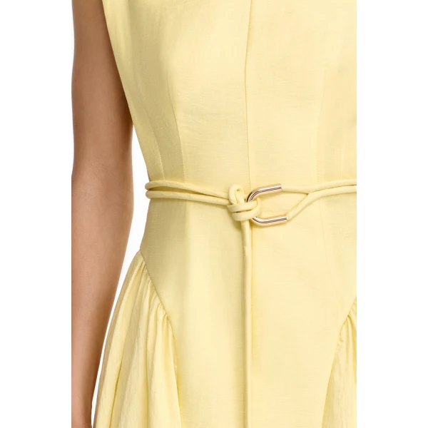 Acler Alvie Maxi Dress in Lemon Sorbet, view 4