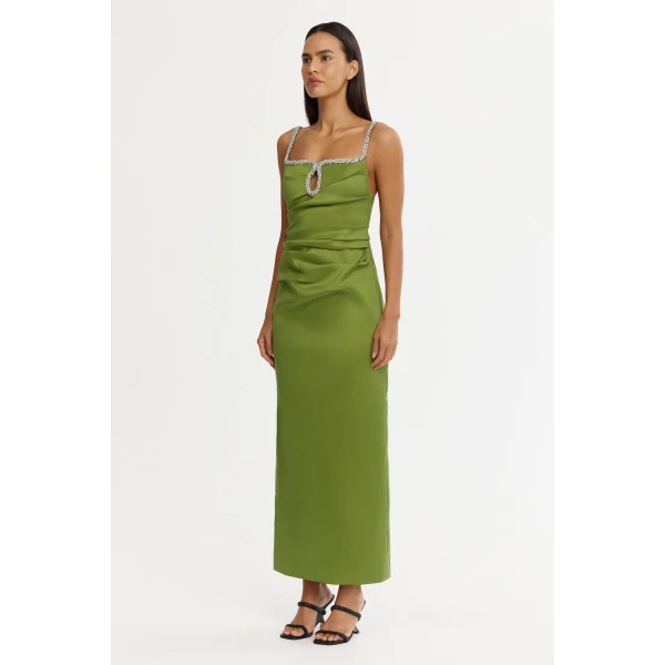 Acler Astonhall Maxi Dress in Basil Green, view 2