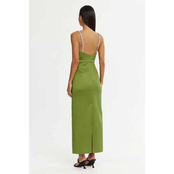 Acler Astonhall Maxi Dress in Basil Green, view 3