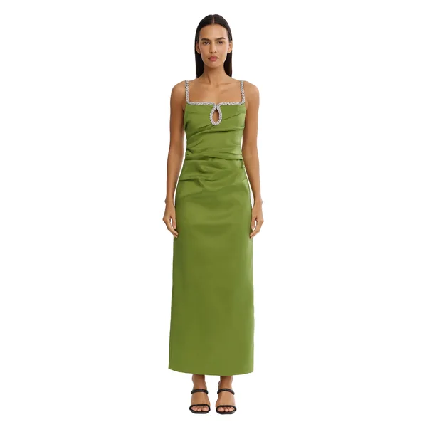 Acler Astonhall Maxi Dress in Basil Green