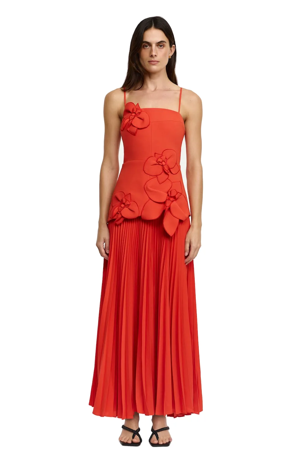 Acler Avision Maxi Dress in Chilli, Red Dresses