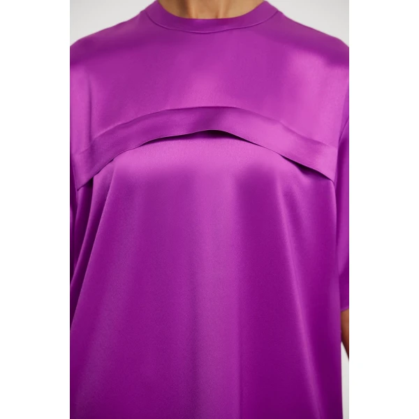 Acler Baile Dress in Deep Mulberry, view 4