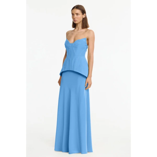 Acler Bankfield Maxi Dress in Alt Blue, view 2