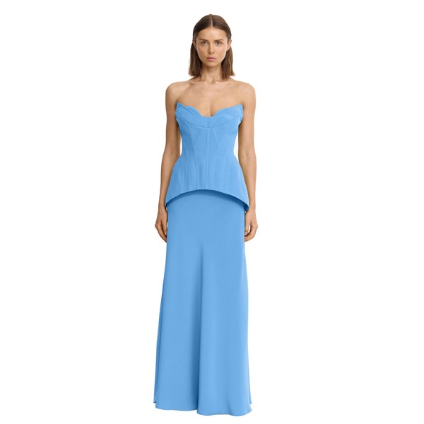 Acler Bankfield Maxi Dress in Alt Blue