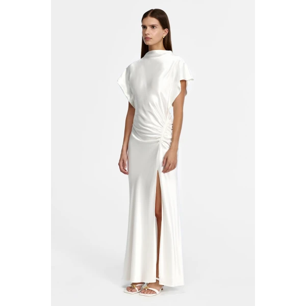 Acler Beckford Maxi Dress in Ivory, view 2