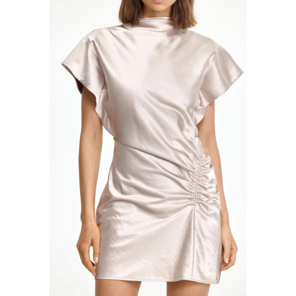 Acler Beckford Mini Dress in Silver, view 4