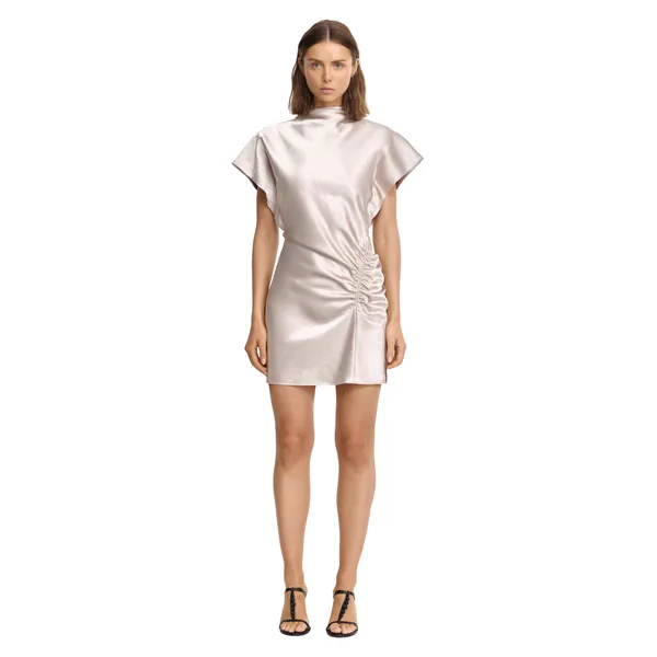 Acler Beckford Mini Dress in Silver