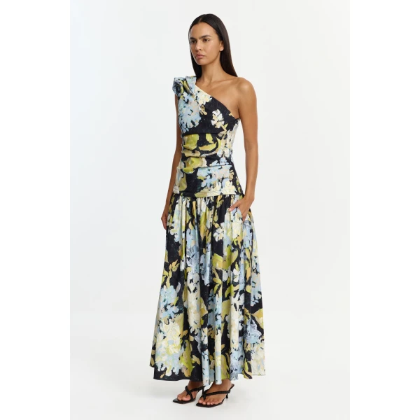 Acler Benetti Maxi Dress in Hamptons Hydrangea, view 2