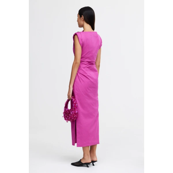 Acler Bepton Midi Dress in Electric Plum, view 3