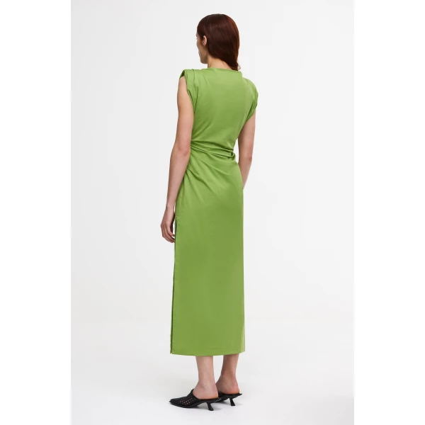 Acler Bepton Midi Dress in Leaf Green, view 3