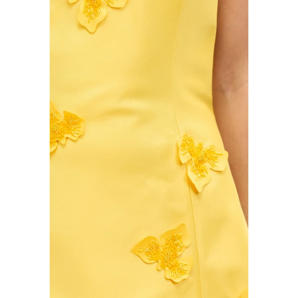 Acler Blairhall Mini Dress in Daffodil, view 4