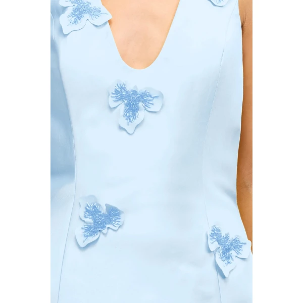 Acler Blairhall Mini Dress in Powder Blue, view 4