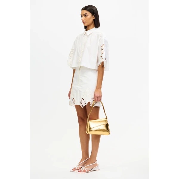Acler Blairhall Mini Skirt in Ivory, view 2