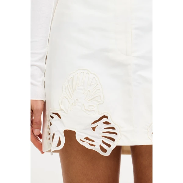 Acler Blairhall Mini Skirt in Ivory, view 4