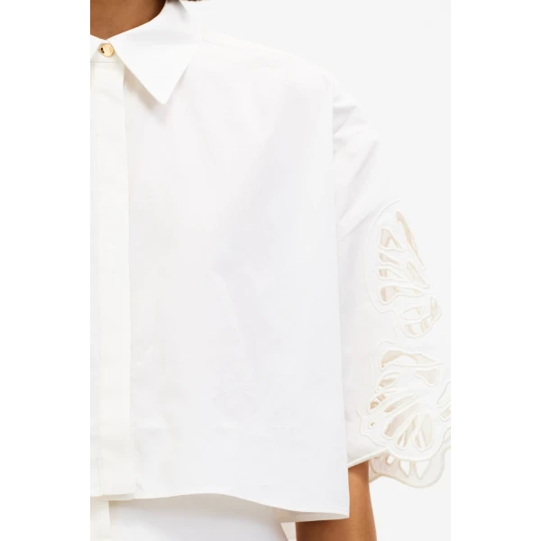 Acler Blairhall Top in Ivory, view 4