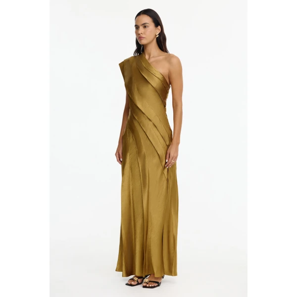 Acler Blenfleet Maxi Dress in Brass, view 2