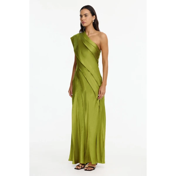 Acler Blenfleet Maxi Dress in Chive, view 2