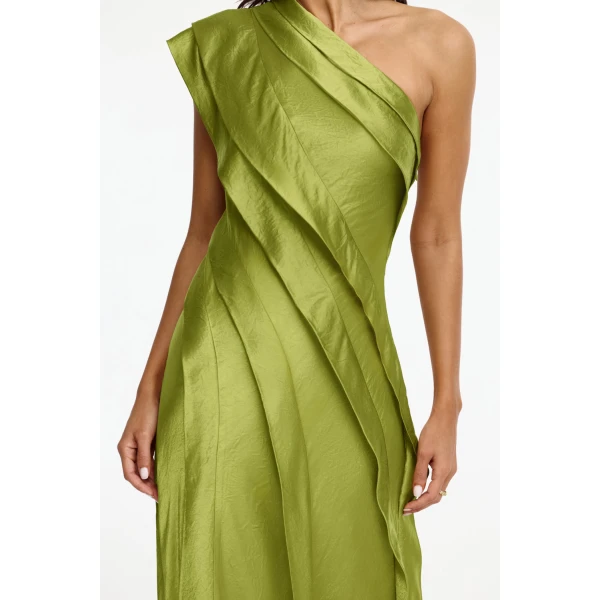 Acler Blenfleet Maxi Dress in Chive, view 4