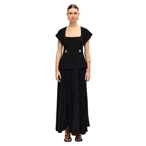 Acler Bollow Maxi Dress in Black