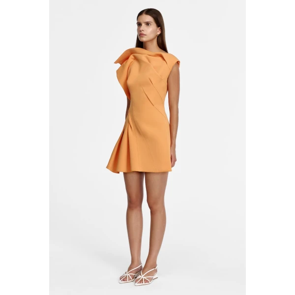 Acler Borras Mini Dress in Fanta, view 2