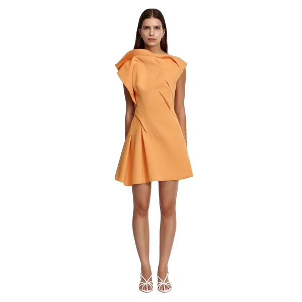 Acler Borras Mini Dress in Fanta