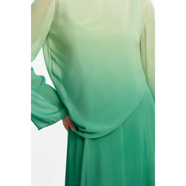 Acler Bridle Maxi Dress in Emerald Ombre, view 4