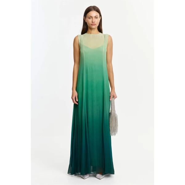 Acler Bridle Maxi Dress in Emerald Ombre, view 5