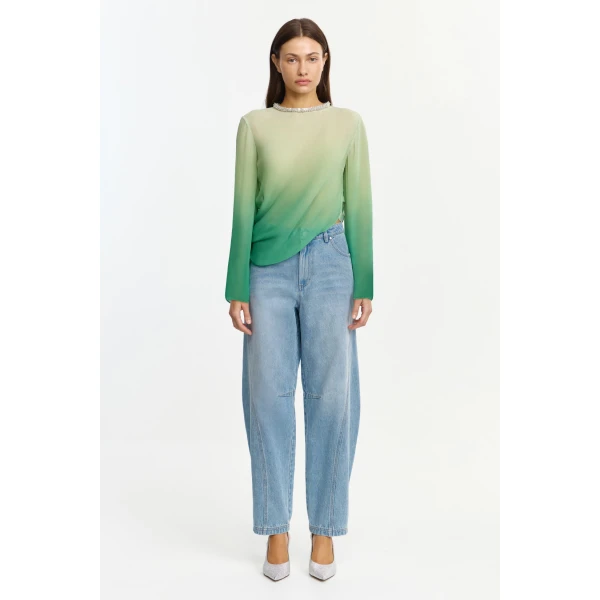 Acler Bridle Maxi Dress in Emerald Ombre, view 6