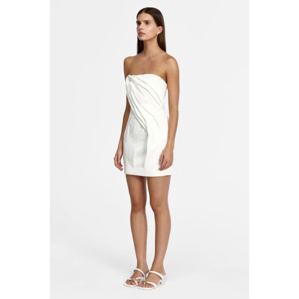 Acler Brigetty Mini Dress in Ivory, view 2