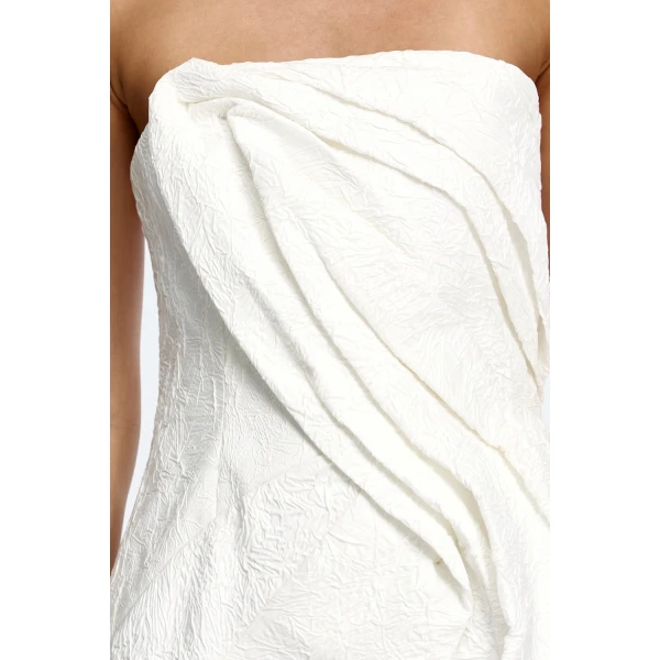 Acler Brigetty Mini Dress in Ivory, view 4