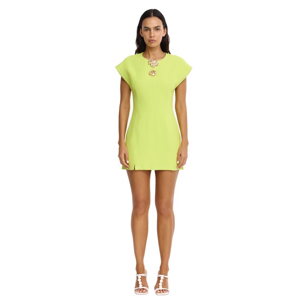 Acler Brit Mini Dress in Citron