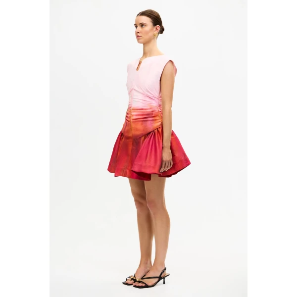 Acler Bromton Mini Dress in Mimosa Sunrise, view 2