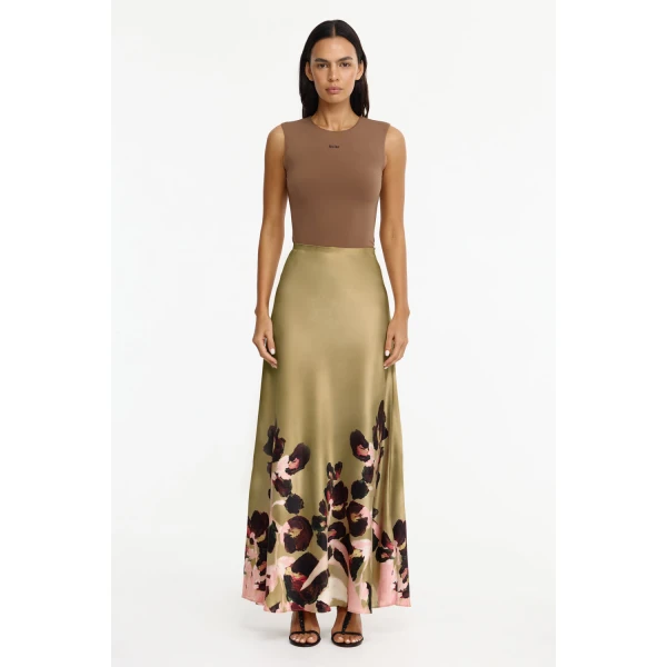 Acler Brosa Maxi Skirt in Dusk Bulbs, view 5