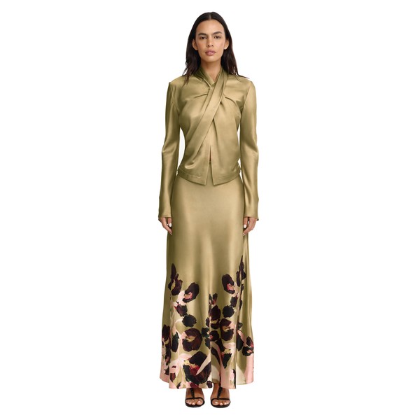 Acler Brosa Maxi Skirt in Dusk Bulbs