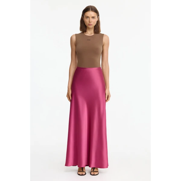 Acler Brosa Maxi Skirt in Orchid Pink, view 5