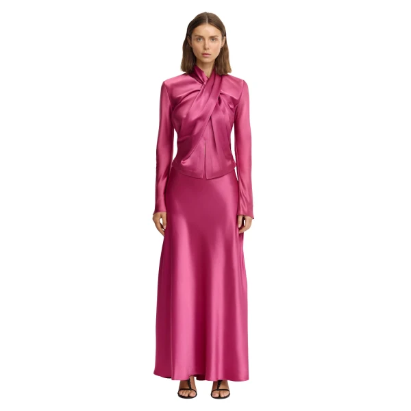 Acler Brosa Maxi Skirt in Orchid Pink