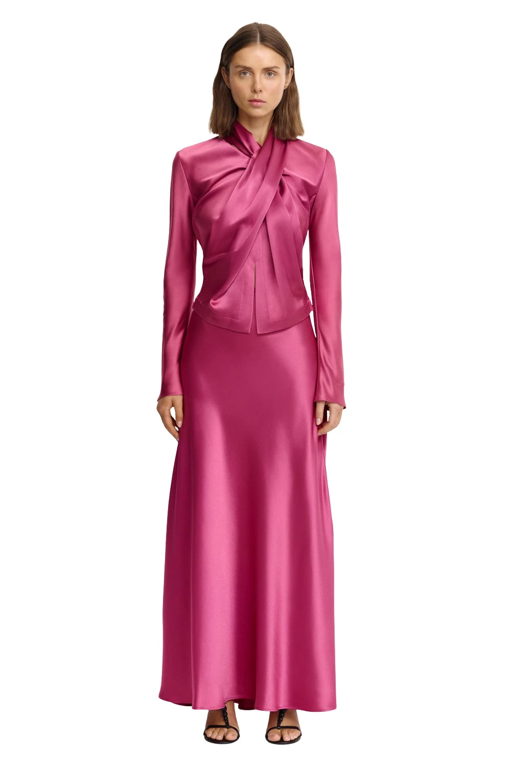 Acler Brosa Maxi Skirt in Orchid Pink, Pink Skirts