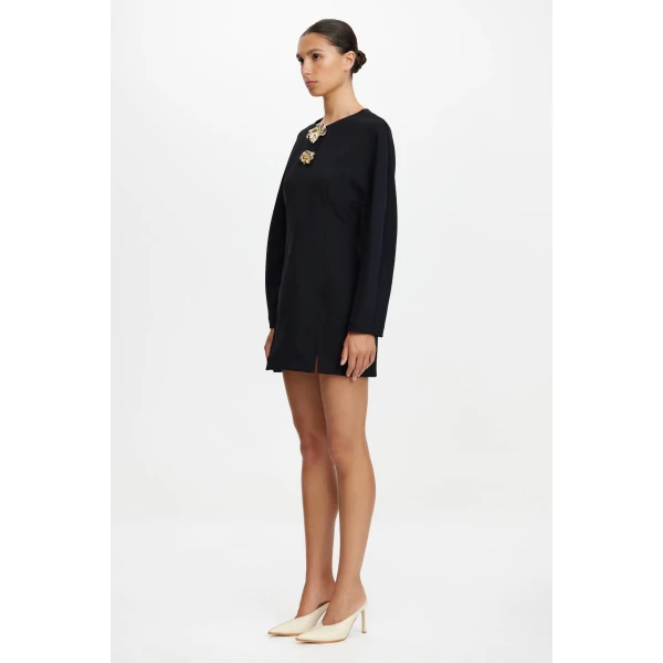 Acler Brotton Mini Dress in Black, view 2