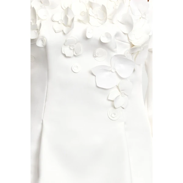 Acler Bunen Mini Dress in Ivory, view 4
