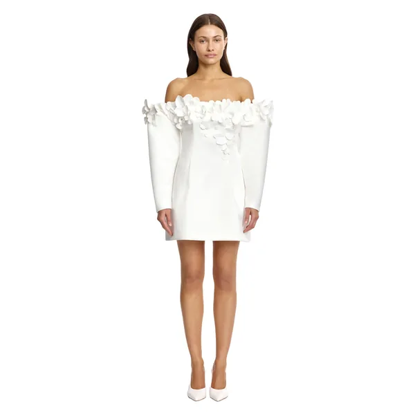Acler Bunen Mini Dress in Ivory