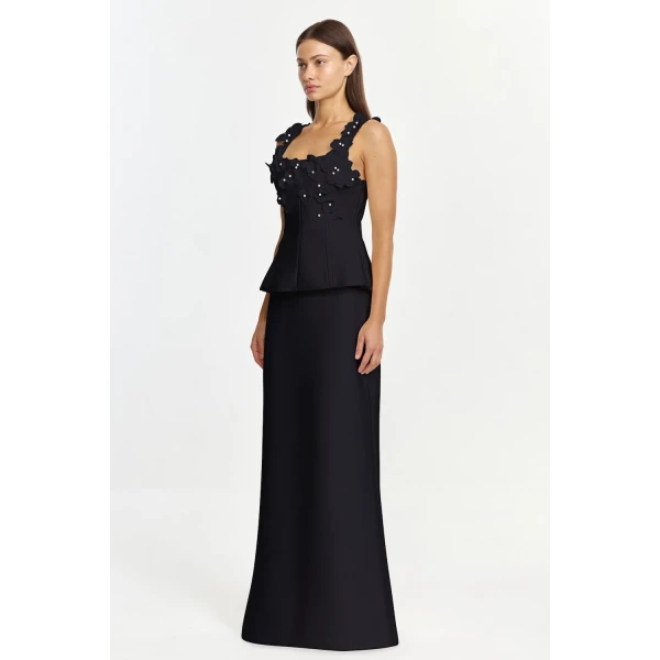Acler Bunowen Maxi Dress in Black, view 2