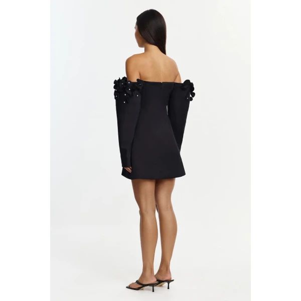 Acler Bunowen Mini Dress in Black, view 3