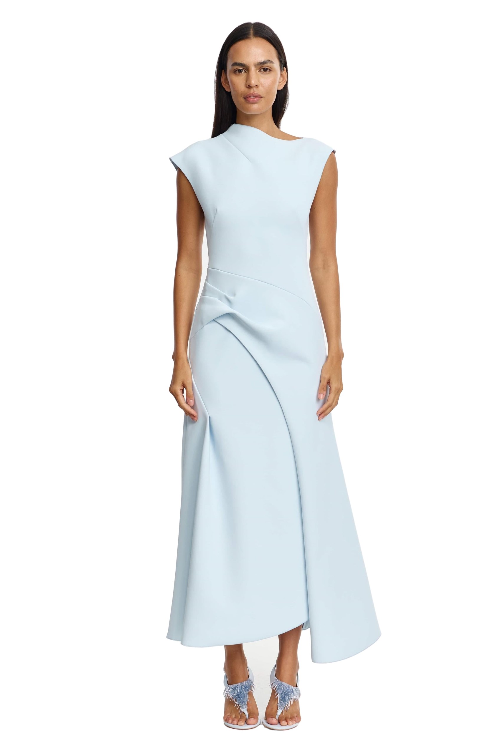 Acler Burbank Maxi Dress in Powder Blue, Blue Dresses