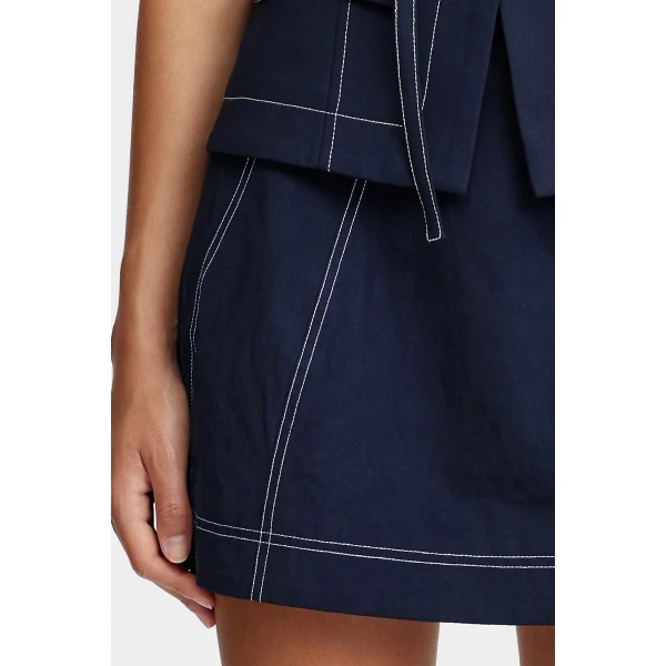 Acler Burwell Mini Skirt in Deep Sapphire, view 4
