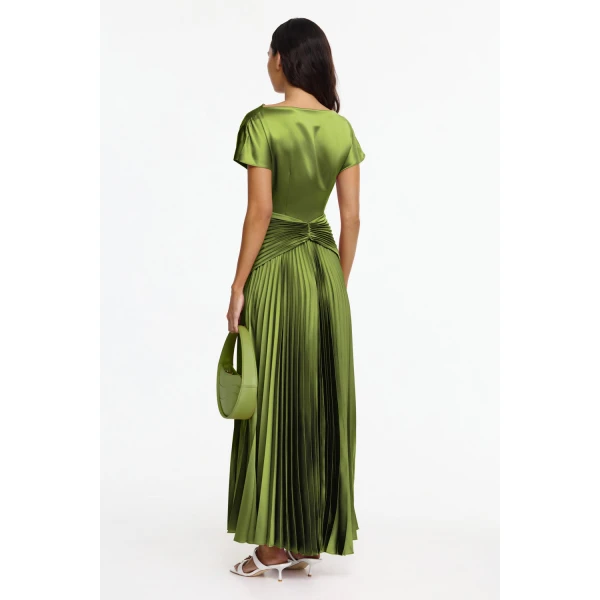 Acler Cairnhill Maxi Dress in Chive, view 3