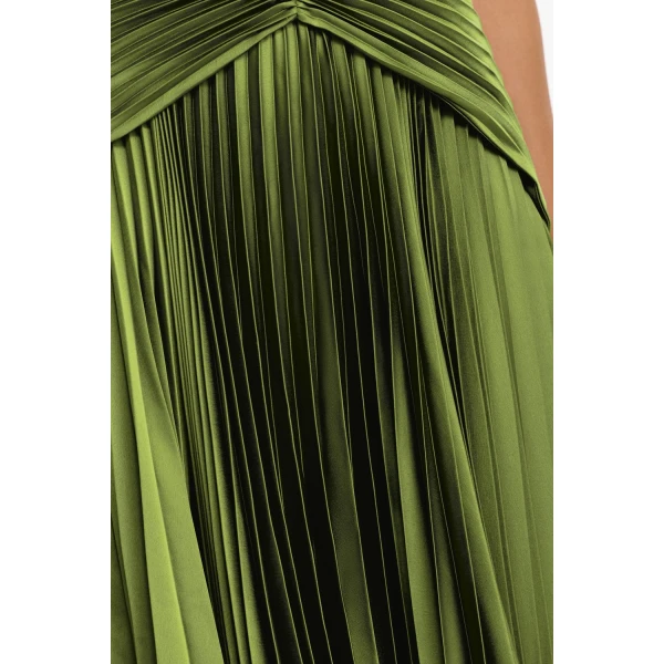 Acler Cairnhill Maxi Dress in Chive, view 4