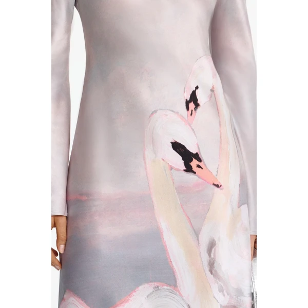 Acler Callaly Maxi Dress in Swan Song, view 4