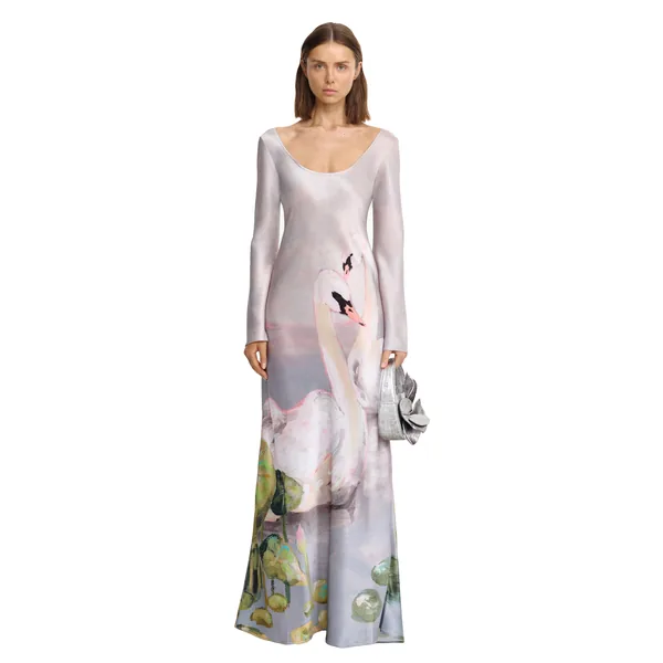 Acler Callaly Maxi Dress in Swan Song