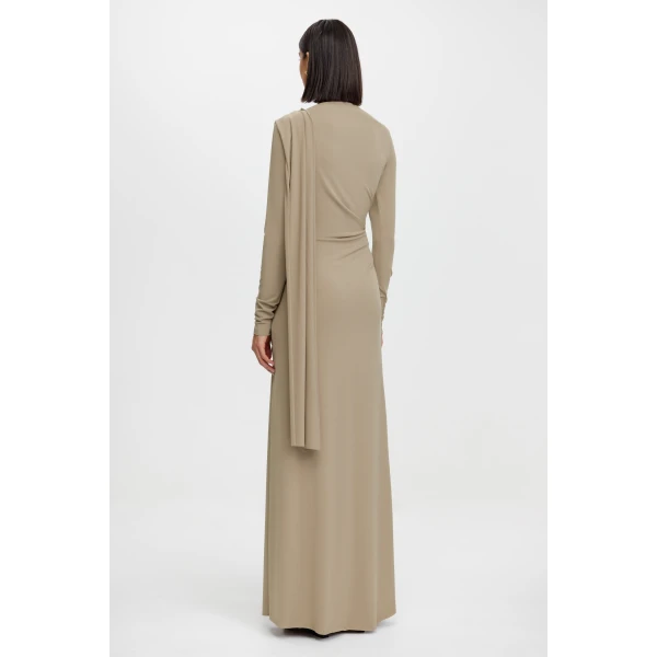 Acler Catherinson Maxi Dress in Oat Latte, view 2
