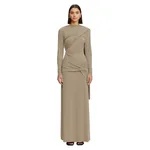 Acler Catherinson Maxi Dress in Oat Latte